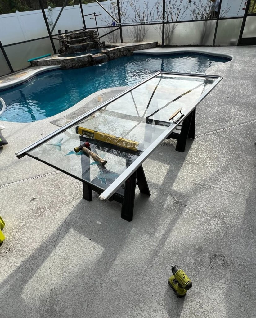 Custom-fit sliding door screen installation