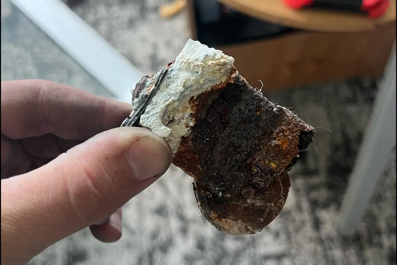 Corroded sliding door roller removed from an Orlando home by Stuck Door